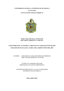 universidad nacional autónoma de nicaragua unan