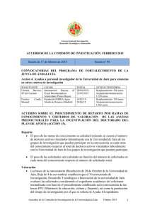 Acuerdo FEBRERO 2015 - Universidad de Jaén