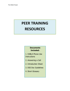 peer training resources - Jessica Cabrera ePortfolio