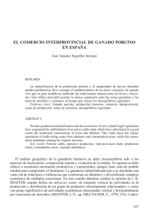 El comercio interprovincial de ganado porcino en España