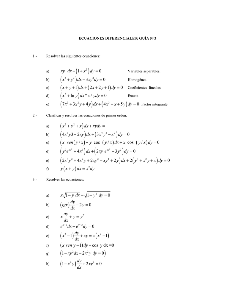 Ecuaciones Diferenciales Guia N 2