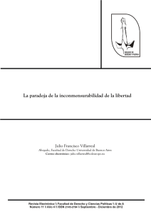 La paradoja de la inconmensurabilidad de la libertad