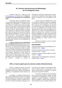 Nº 1 Revista Latinoamericana de Metodología de la Investigación