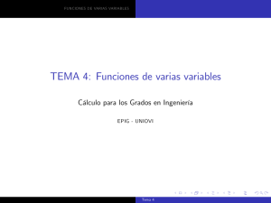 TEMA 4: Funciones de varias variables