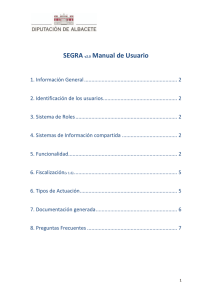 SEGRA Manual de usuario - Diputación de Albacete