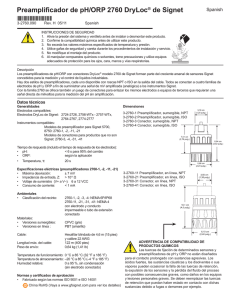 Preamplificador de pH/ORP 2760 DryLoc® de Signet