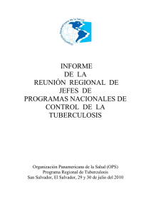 informe de la reunión regional de jefes de programas