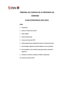 tribunal de cuentas de la provincia de córdoba plan estratégico