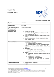 Costa Rica PDF - Association for the Prevention of Torture