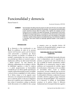 Funcionalidad y demencia - Hospital Clínico Universidad de Chile