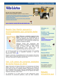 Región San Martín apoyará a municipalidades que compren leche