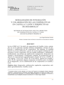 modalidades de integración y colaboración de las cooperativas en