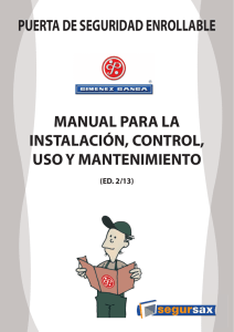 Manual para la instalación, control, uso y