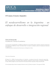 El neodesarrollismo en la argentina : un enfoque de desarrollo e
