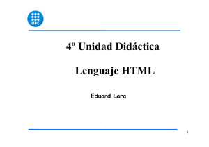 4º Unidad Didáctica Lenguaje HTML