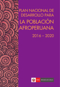 plan nacional de desarrollo para la población afroperuana