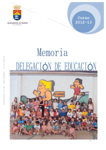 Memoria Curso 2012-2013. - Ayuntamiento de Barbate