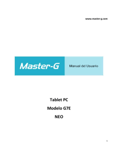 Tablet PC Modelo G7E NEO - Master-G