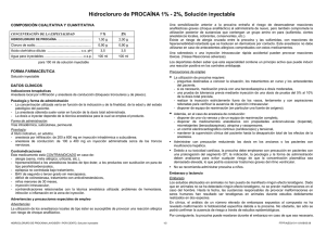 Ficha técnica Hidrocloruro de Procaína Ampolla (PDF