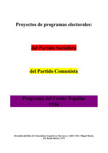 Proyectos de programas electorales: del Partido Socialista