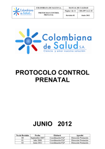 protocolo control prenatal