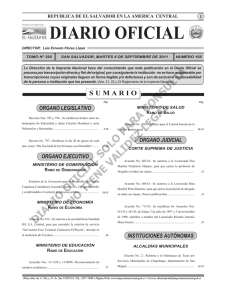 Diario Oficial de la República de El Salvador