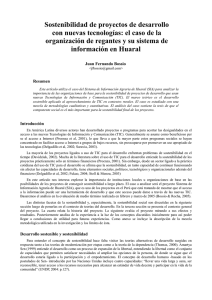 Sostenibilidad de proyectos de desarrollo con nuevas tecnologías