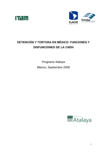 Detencion y tortura en Mexico - Programa Atalaya