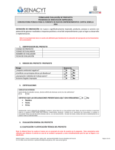 formulario evaluación de propuesta programa de