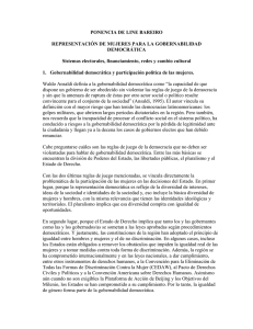 "Gobernabilidad democrática e igualdad de género" (pdf 76KB)