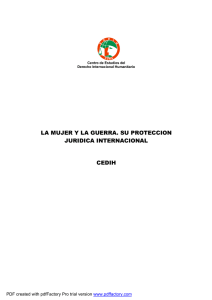 La Mujer y la Guerra. Su Protección Jurídica Internacional