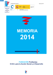 Memoria 2014 - Fundación Prolibertas