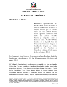 Sentencia TC 0221-15 C - Tribunal Constitucional de la