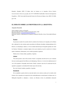 el debate sobre las fronteras en la argentina
