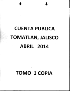 CUENTA PUBLICA TOMATLAN, JALISCO ABRIL 2014 TOMO 1
