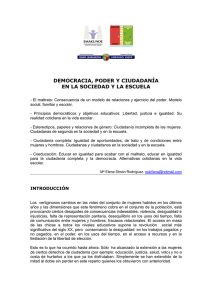 democracia, poder y ciudadanía en la sociedad y la escuela