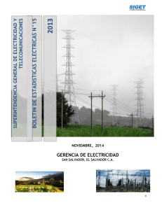 Boletín de estadísticas eléctricas SIGET 2013