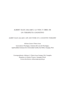 albert ellis (1913-2007): la vida y obra de un terapeuta cognitivo