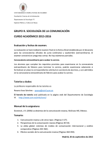 Sociología de la Comunicación - Universidad Complutense de Madrid