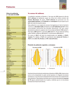 Extracto del epígrafe Población. Publicado en la web del INE.