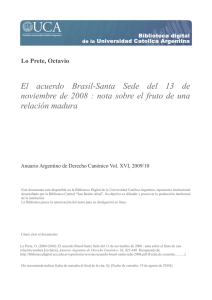 El acuerdo Brasil-Santa Sede del 13 de