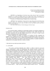 utensilios para la preparaci&oacute;n de medicamentos en escribonio largo