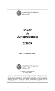 Boletín de Jurisprudencia 2/2009