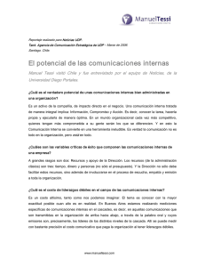 Revista Noticias UDP – Chile – “El potencial de la CI”