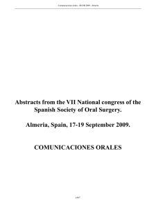 Abstracts from the VII National congress of the Spanish Society of