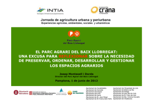 El Parque agrario del Baix Llobregat y la Carta de la