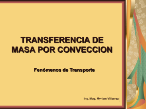 TRANSFERENCIA DE MASA POR CONVECCION