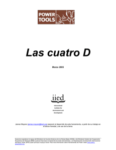 Las cuatro D - Power Tools: for policy influence in natural resource