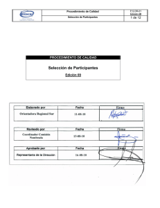 Selección de participantes