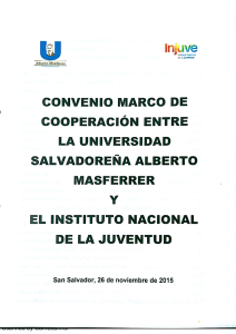 Convenio entre la Universidad Alberto Masferrer y el Injuve.
